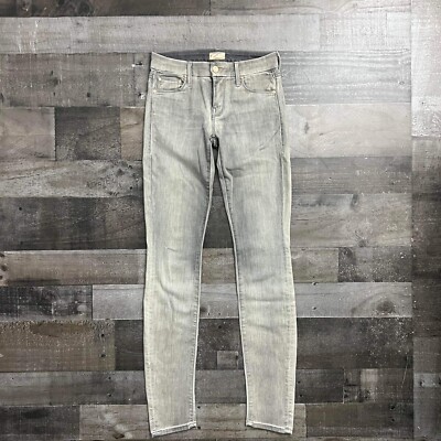 MOTHER Denim The Looker Dark Moon Magic Grey Light Wash Skinny Jeans, size 24