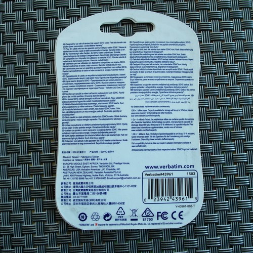 SD Memory Card Verbatim - SDHC Class 10 -8 GB - 43961 - Imagen 3 de 3