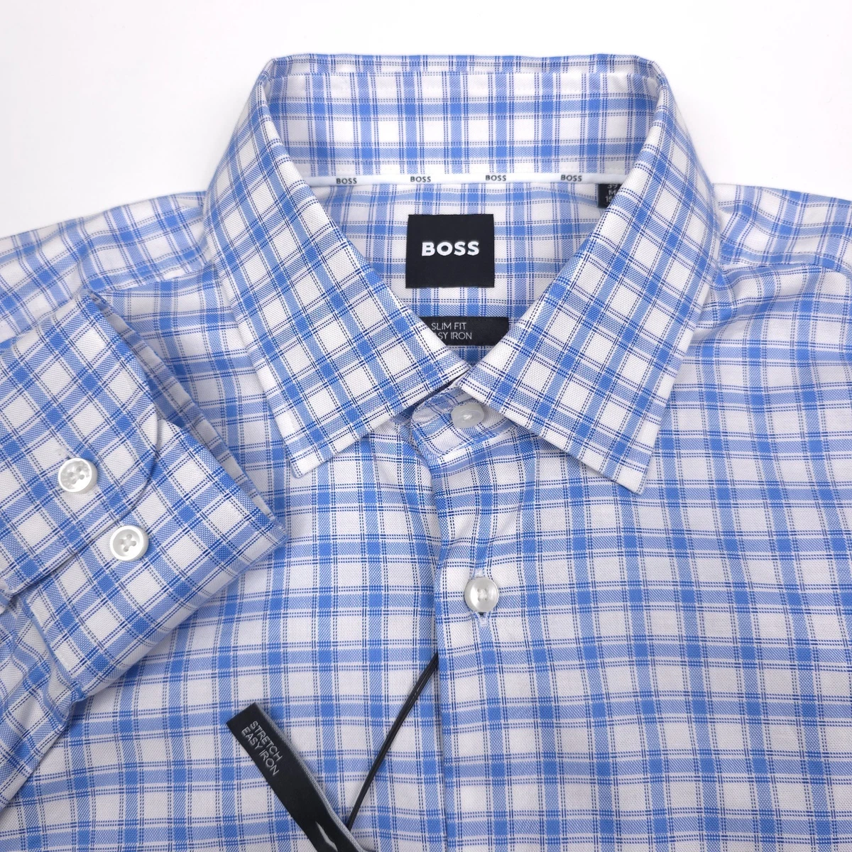 HUGO BOSS Cotton Blend Slim Dress Shirts for Men for sale | eBay