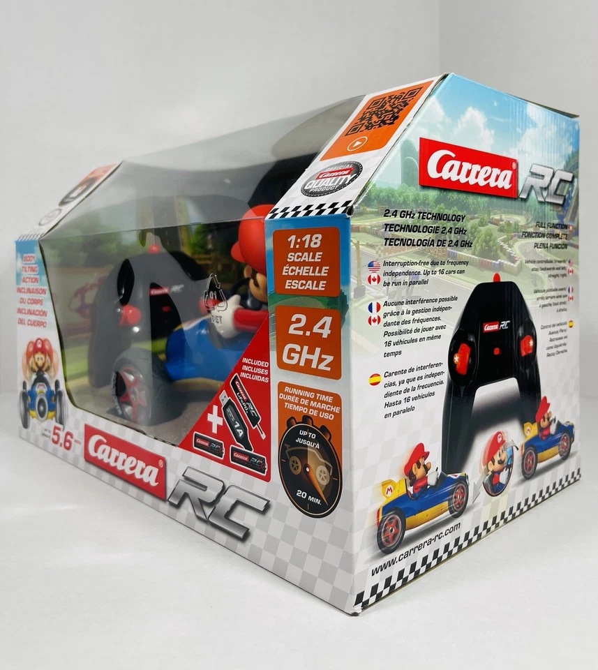 Carrera RC 2.4GHz Mario Kart Mach 8 Remote Control Car 5.6 MPH Mario Nintendo   - Image 2 of 4