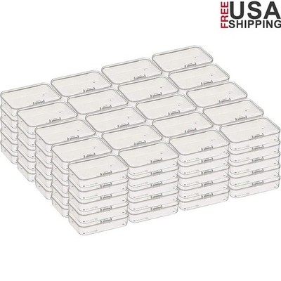 100 Mini Plastic Boxes Stackable Storage Container Crafts Jewelry Organizing New