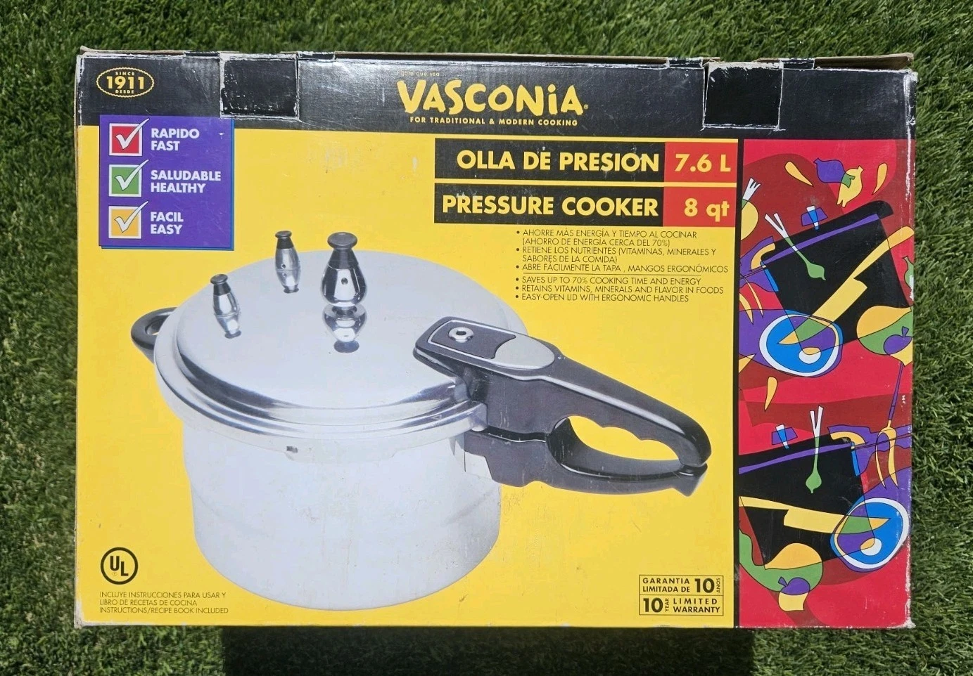 Vasconia Express Cooker Pressure Cooker 8QT