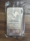Engelhard 10 Troy Ounce 999+ Fine Silver Bar; Tall Eagle C870281 in Plastic