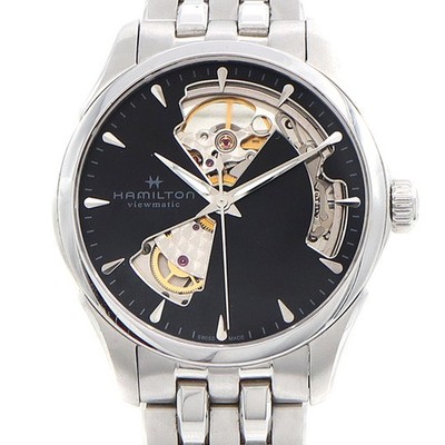 Hamilton Jazzmaster Open Heart Skeleton Watch 50m Water Resistant From Japan