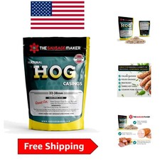 Edible Sausage Casings 32-38mm, Stuffs Over 25 lbs Meat for Home Sausage Making
