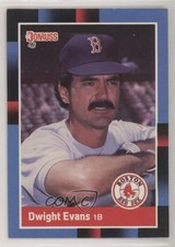 1988 Donruss Dwight Evans (Solid Blue on Bottom Left and Top Right) #216 9gr