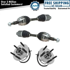 Front CV Axle Shafts & Wheel Hub Bearing Assemblies Set of 4 for Ram Pickup New