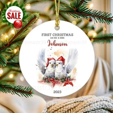 Personalized Our First Christmas Married, First Christmas as Mr and Mrs Dove,...