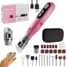 WORKPRO Electric Pet Dog Cat Nail Grinder 70 Accessories Rotary Tool 6-Speed USA