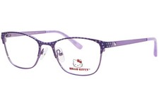 Hello Kitty HK368-3 Eyeglasses Frame Youth Kids Girl's Purple Full Rim 47mm