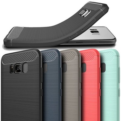 Schutz Handy Hülle für Samsung Galaxy S8 Case Cover Carbon Tasche Bumper Etuis