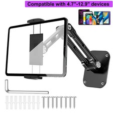 4.7-12.9"Tablet Phone Wall Mount Holder Extendable 360 Rotating for iPad Samsung