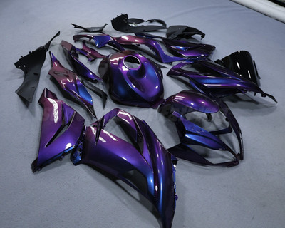 Blue Purple Chameleon Fairing Kit w/Tank For 2013-2018 Kawasaki Ninja ZX6R ZX636