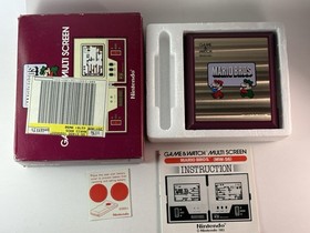 Nintendo Game & Watch Mario Bros. MW-56 Multi Screen Box & Manual Tested Working