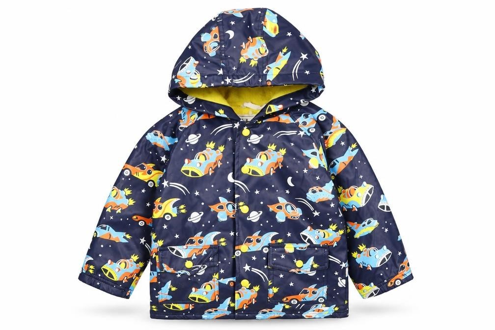 Abrigo de lluvia Hatley para niños talla 4 años azul dibujos animados manga larga manga media informal