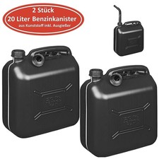 2x 20L Benzinkanister Reservekanister Kunsstoff Kraftstoff Kanister UN-geprüft