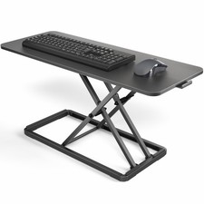 VIVO Black 30" Single Top Ergonomic Scissors Lift Keyboard and Mouse Riser