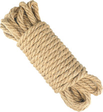 GARDEN Jute Rope Hemp Rope Heavy Duty 1/4 inch x 32.8 Feet