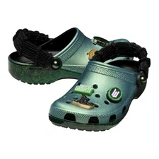 Crocs x Wicked Elphaba Classic Clogs Mens 5 Womens 7 Green Slip On Shoes NEW