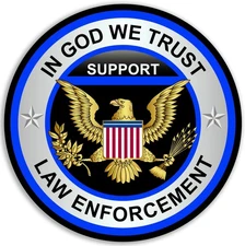 Support Law enforcement sticker weatherproof bumper vinyl decal