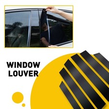 Black 6x For Posts Pillar Honda Crv Cover 2007-2011 Door Trim Decal Window