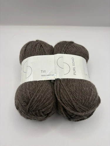 Purl Soho Till 100% Andean Highland Wool Yarn Lot (2) DYE LOT 7LO463 Hickory Nut - product listing photo