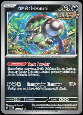 Paradox Rift Brute Bonnet 123/182 Rare Pokemon Reverse Holo NM/M