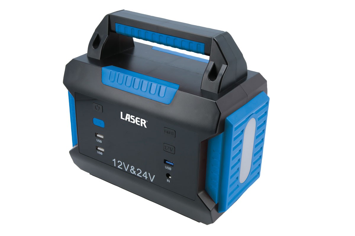 Laser Tools Heavy-Duty Jump Starter 12V & 24V Peak Current 3000A Li-Po NCM 9345