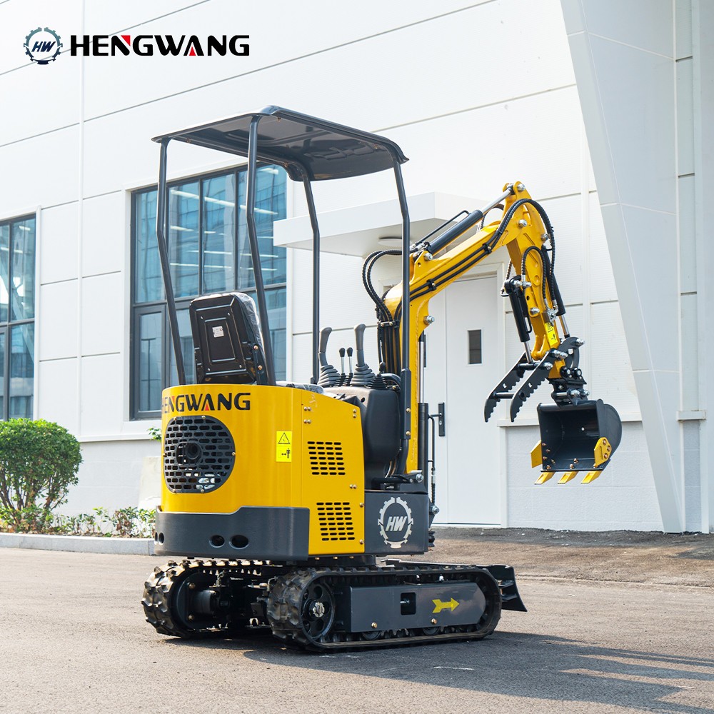 Mini Excavator With Chassis Extension And Boom Swing 15HP Free Shipping