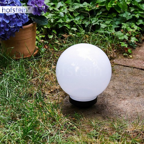 LED Kugelleuchte Solar Aussen Steh Lampen weiß Wege Garten Balkon Leuchten 20 cm - Bild 8 von 10