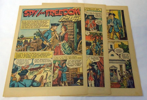 1944 four page cartoon story ~ HENRY ELVERTON Spy For Freedom