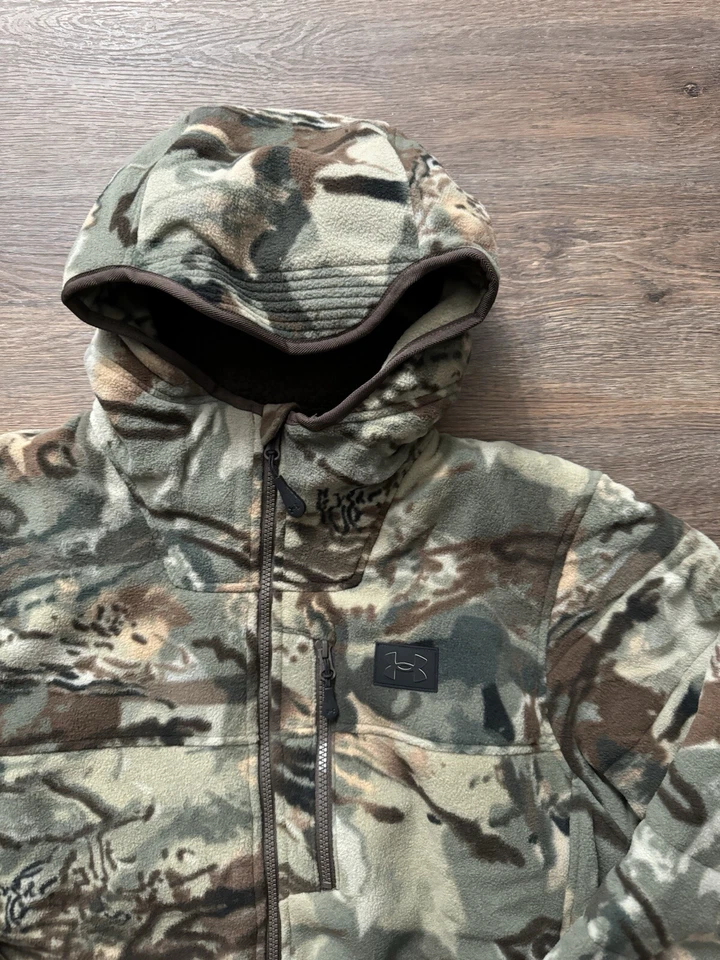 Under Armour UA RUT Windproof Scent Control Microfleece Forest Camo Jacket Large - Image 3 of 4