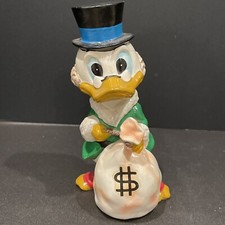 Walt Disney Scrooge McDuck Ceramic Coin Bank - Disney Productions Made In Korea