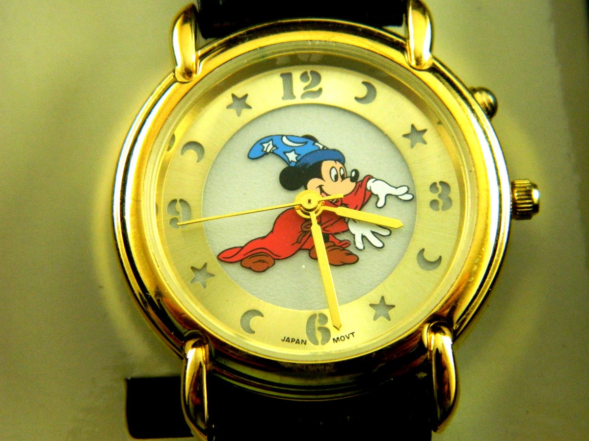 Sorcerer Mickey Mouse Watch - Disney- Gold Tone. Adult size  display picture 1