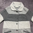 Jones New York Sport Gray Striped Wool Blend Jacket Womens Size Medium — photo 4