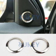 For Mitsubishi Outlander 2013 -19 Chrome A Pillar Stereo Speaker Cover Trim Ring
