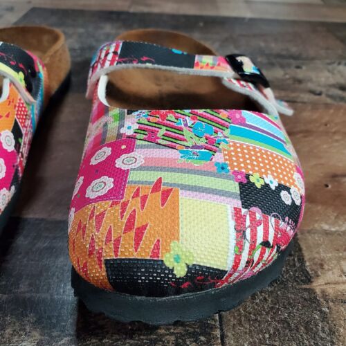 Birki's by Birkenstock Sabot 260 Patchwork Mary Jane Clog Womens Size 37