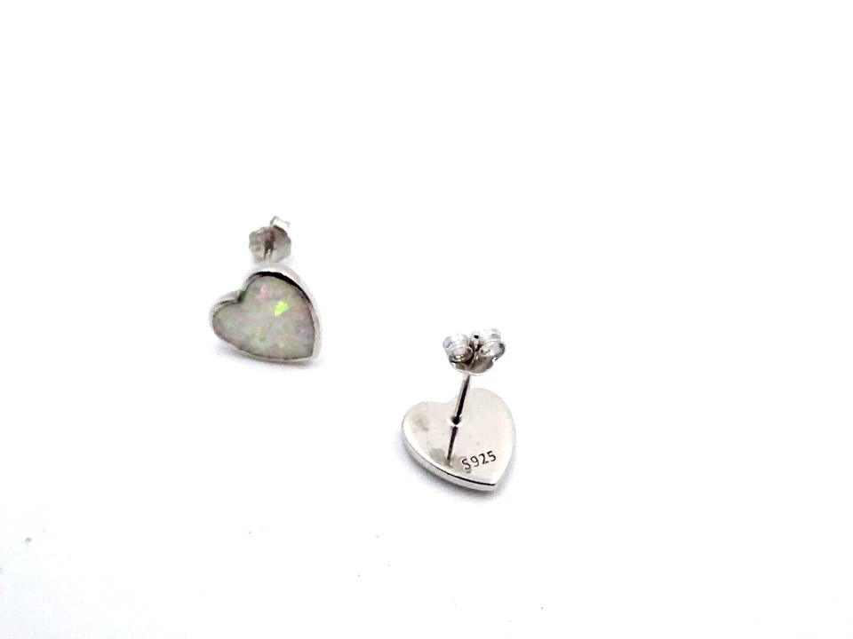 Damen Ohrstecker Metall 925 Sterlingsilber Perlmutt Herz & Liebe Chic Trendig - Bild 4 von 4