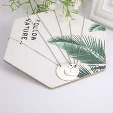 New3 pcs/set Heart Pendant Necklaces Family Stainless Steel Choker Jewelry Gift