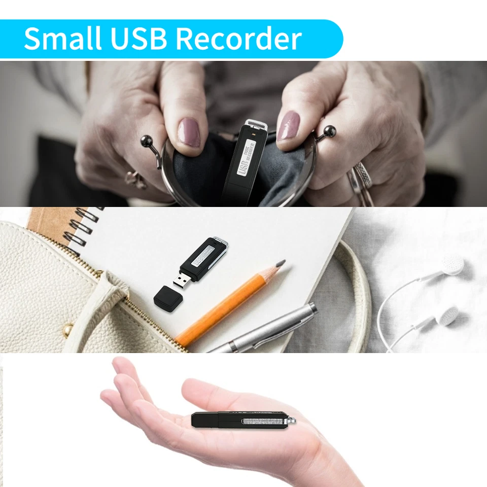 Mini Voice Activated Recorder Spy Listening Device Audio Sound Dictaphone MP3 - Image 2 of 4