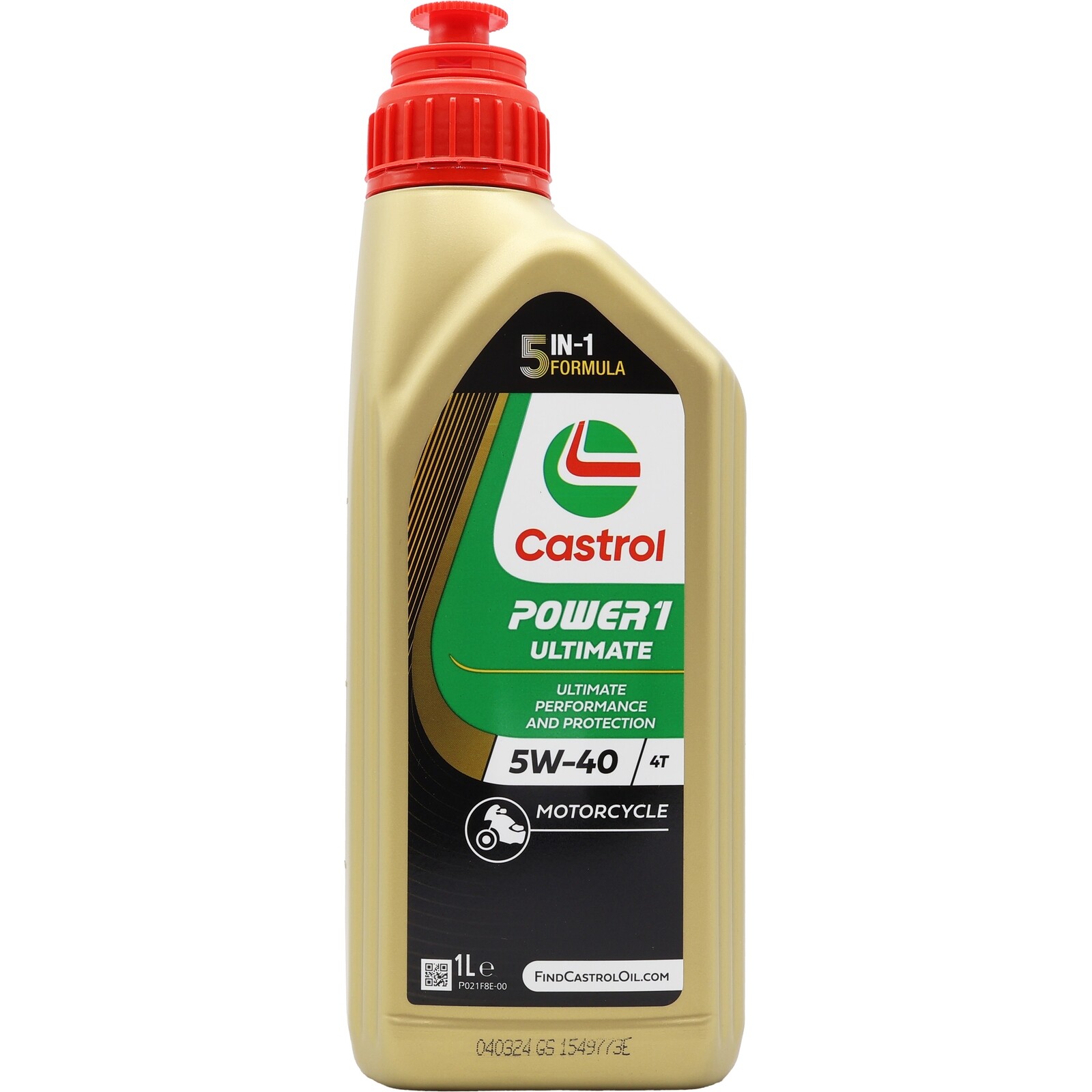 Castrol POWER1 ULTIMATE 4T 5W-40 5W40 Fully Synth Motorcycle Engine Oil 1 Litre