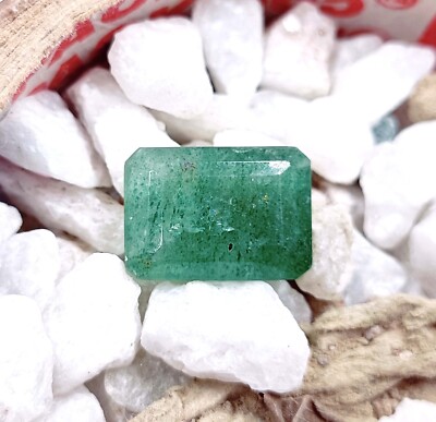 10.00 Ct Natural Green Emerald Emerald Cut EGL Certified Loose Gemstone SMQ
