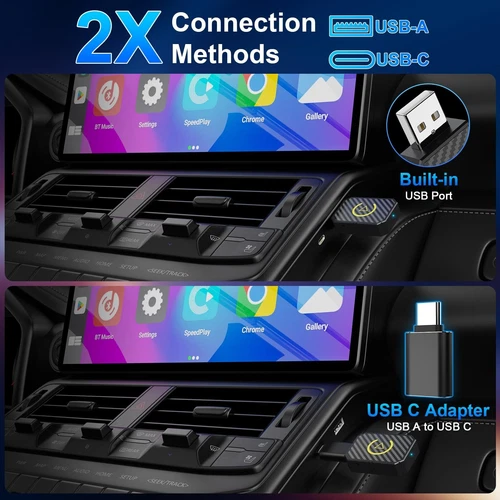 2-in-1 Wireless Carplay Android Auto Wireless Adapter & Carplay Wireless Adapter - Picture 4 of 6