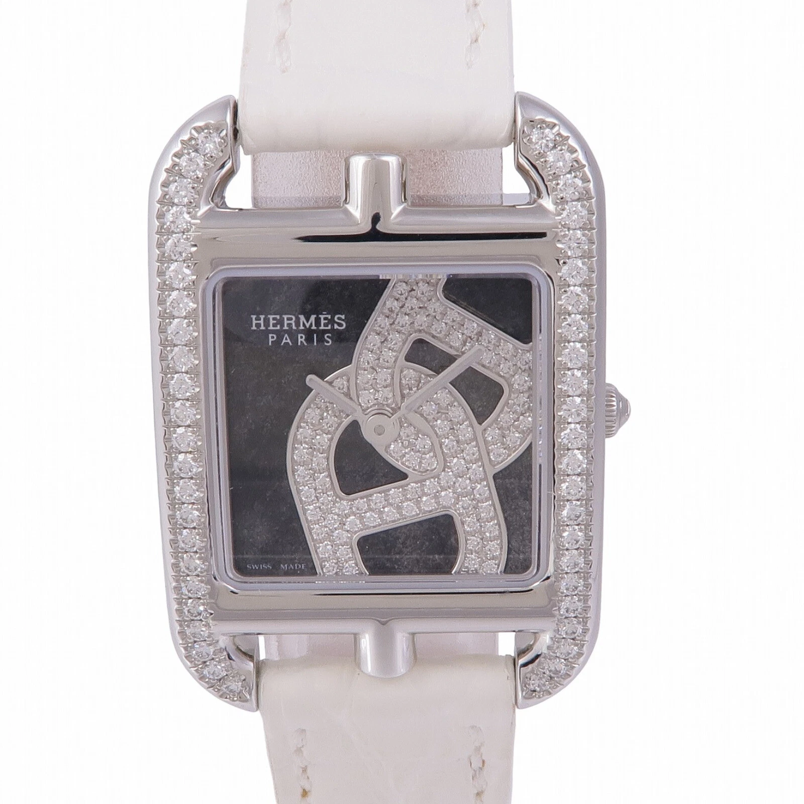 HERMÈS Orologio da polso HERMES Capecod Chaine d'Ancre Joaillier CC1_330 grigio diamante SS