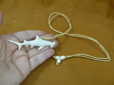 (J-Shark-6A) Hammerhead PENDANT Jewelry Necklace water buffalo material