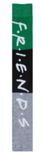 FRIENDS TV SHOW PAIR CREW CUT SOCKS Men's 6-12 Poly/Spandex 1 LOGO The Rev's