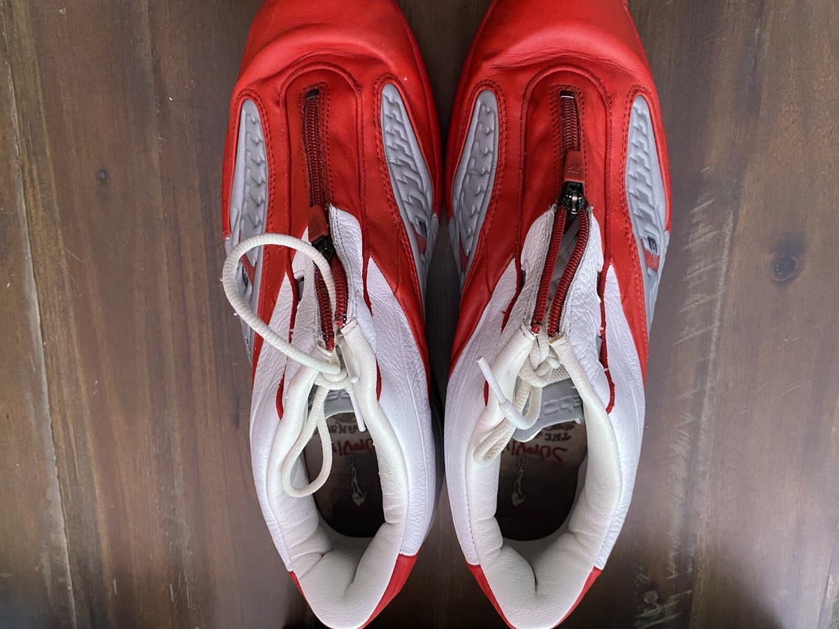 Reebok Answer IV DMX Low white and Red Men Size 13 Iverson Box | eBay