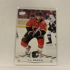#30 T.J. Brodie Calgary Flames  Series 1 2018-19 Upper Deck Hockey Card A2X