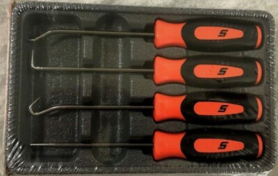 Snap-on 4pc Orange Mini Soft Grip Pick Set SGASA204CO for sale