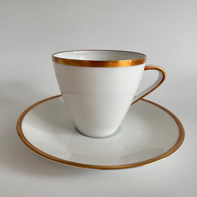 Hutschenreuther ELEGANZ Goldrand KAFFEETASSE mit Untertasse VINTAGE